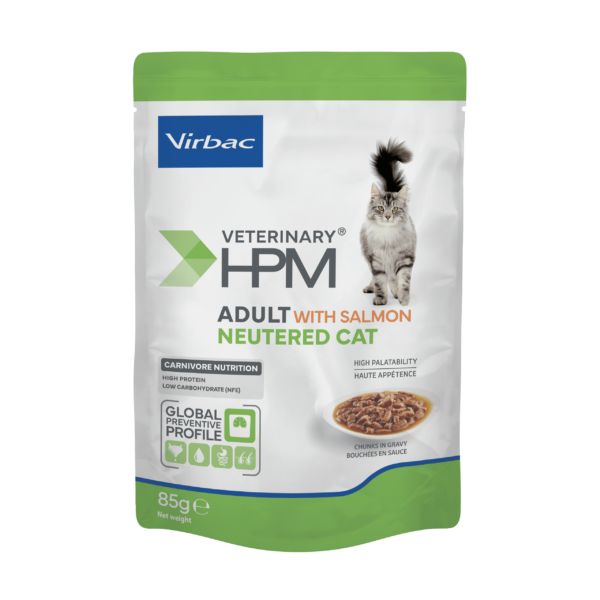 Virbac Adult Neutered Hrana umeda cu Somon 12x85g – Hrană umedă pentru pisici sterilizate