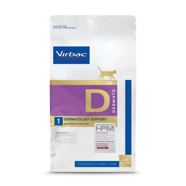 Virbac Dermatology Support 3kg D1 – Hrană pisici pentru sănătatea pielii și blănii