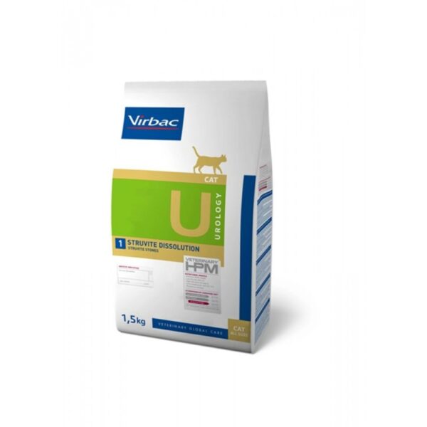Virbac Urology Struvite Dissolution pentru pisici, 1.5 kg