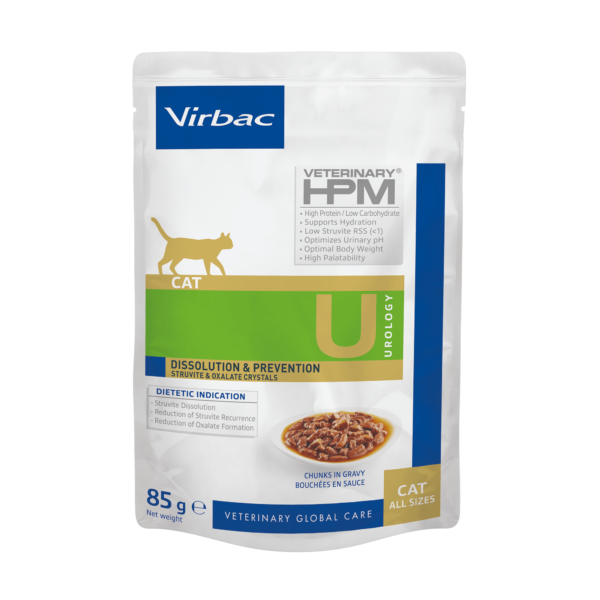 Virbac Veterinary HPM Urology Cat Wet Food 12x85g – Hrană umedă pisici pentru cristale de struvit și oxalat