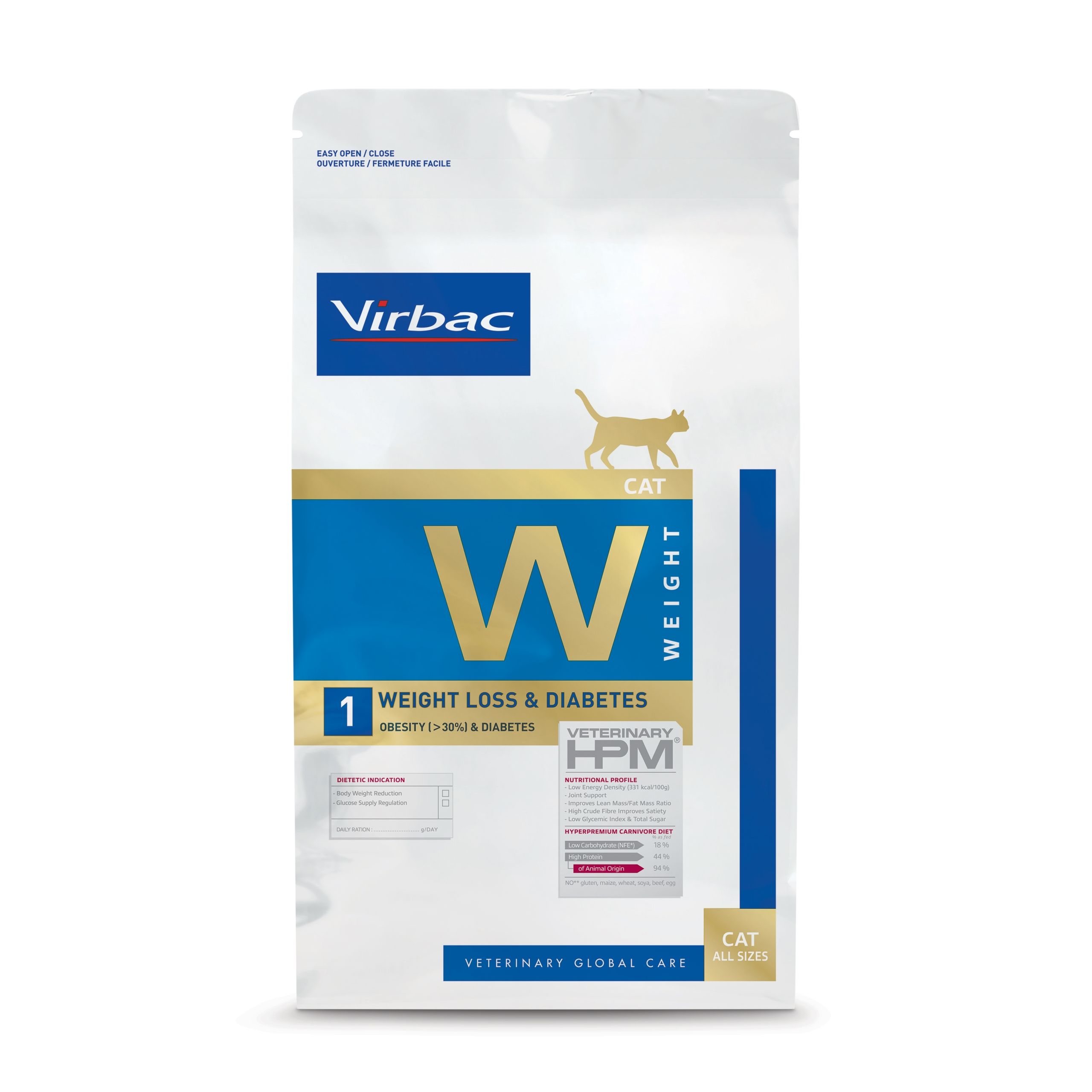 Virbac Weight Loss & Diabetes Cat Food W1 – Hrană pisici pentru slăbire sănătoasă și control glicemic Virbac Weight Loss & Diabetes Cat Food W1 – Hrană pisici pentru slăbire sănătoasă și control glicemic